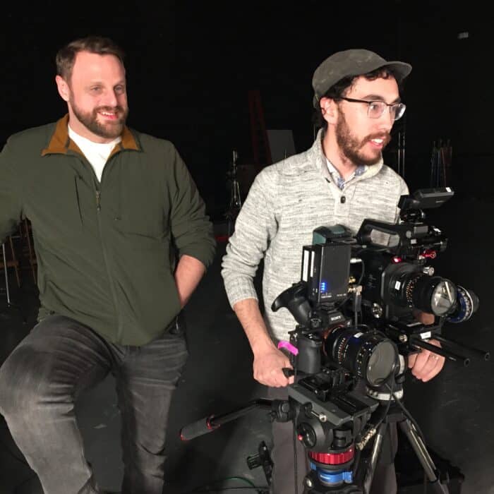 Director and DP with camera on set in Atlanta GA